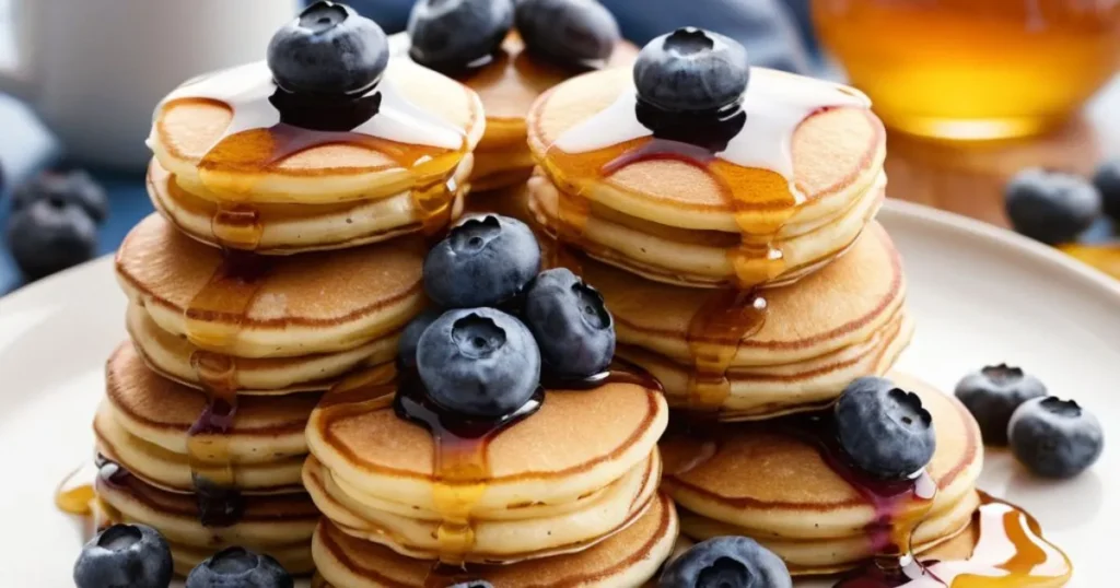 Blueberry mini pancakes